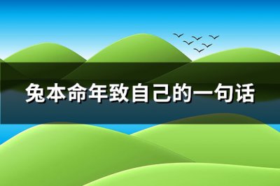 ​兔本命年致自己的一句话(必备93句)
