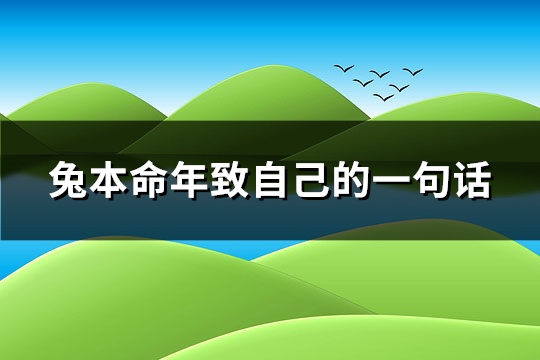 兔本命年致自己的一句话(必备93句) 兔本命年致自己的一句话(必备93句)
