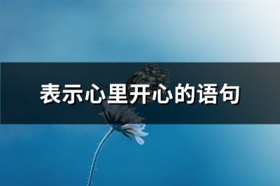 ​表示心里开心的语句(热门84句)