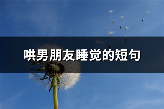 哄男朋友睡觉的短句(优选70句)