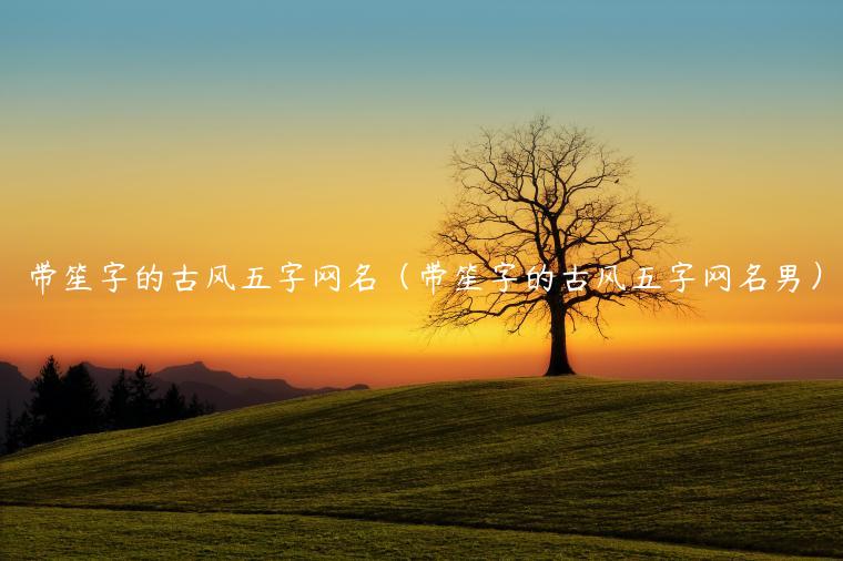 带笙字的古风五字网名(带笙字的古风五字网名男)