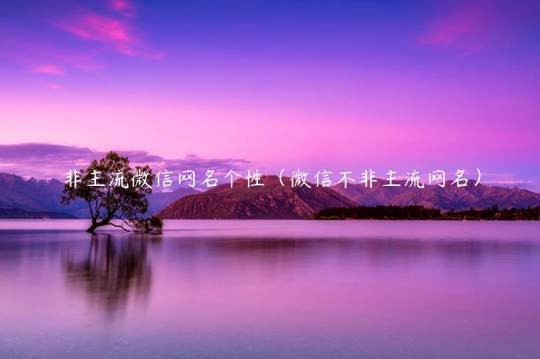 非主流微信网名个性(微信不非主流网名)