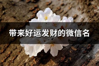 ​带来好运发财的微信名(710个)