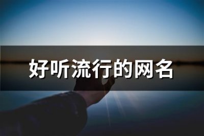 ​好听流行的网名(110个)