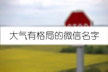 大气有格局的微信名字