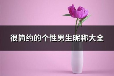 ​很简约的个性男生昵称大全(897个)