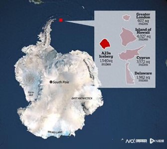 ​被卡海底30年，世界最大冰山正高速漂移，威胁航运和动物