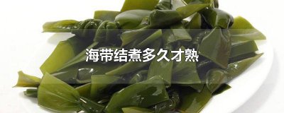 ​海带结煮多久才熟