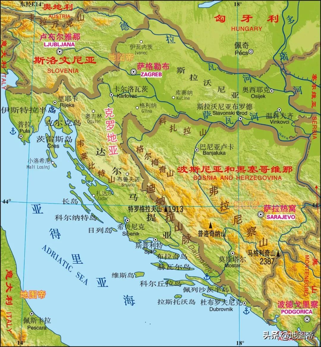 克罗地亚属于哪个洲(克罗地亚地理位置)