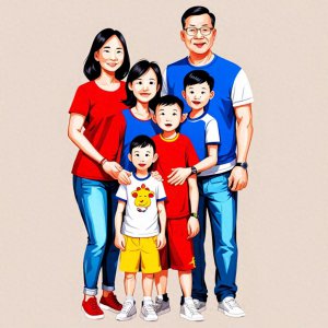 ​亲子头像 | 2024亲子照、全家福插画【合集2】
