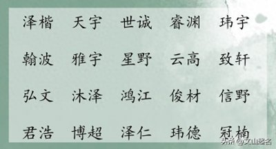 ​男孩取名 | 好听文艺、有气质的男孩名