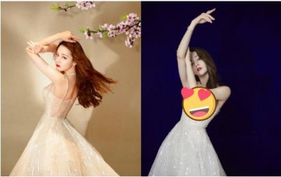 ​迪丽热巴胸前「太透明」 深V挤出雪白美胸
